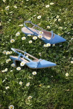 Scarpe slingback azzurre a punta con cinturini 3790-PITTARELLO GLAM Hot