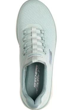 Scarpe slip on verde menta in mesh Summits plus summer haze-SKECHERS Discount
