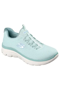 Scarpe slip on verde menta in mesh Summits plus summer haze-SKECHERS Discount