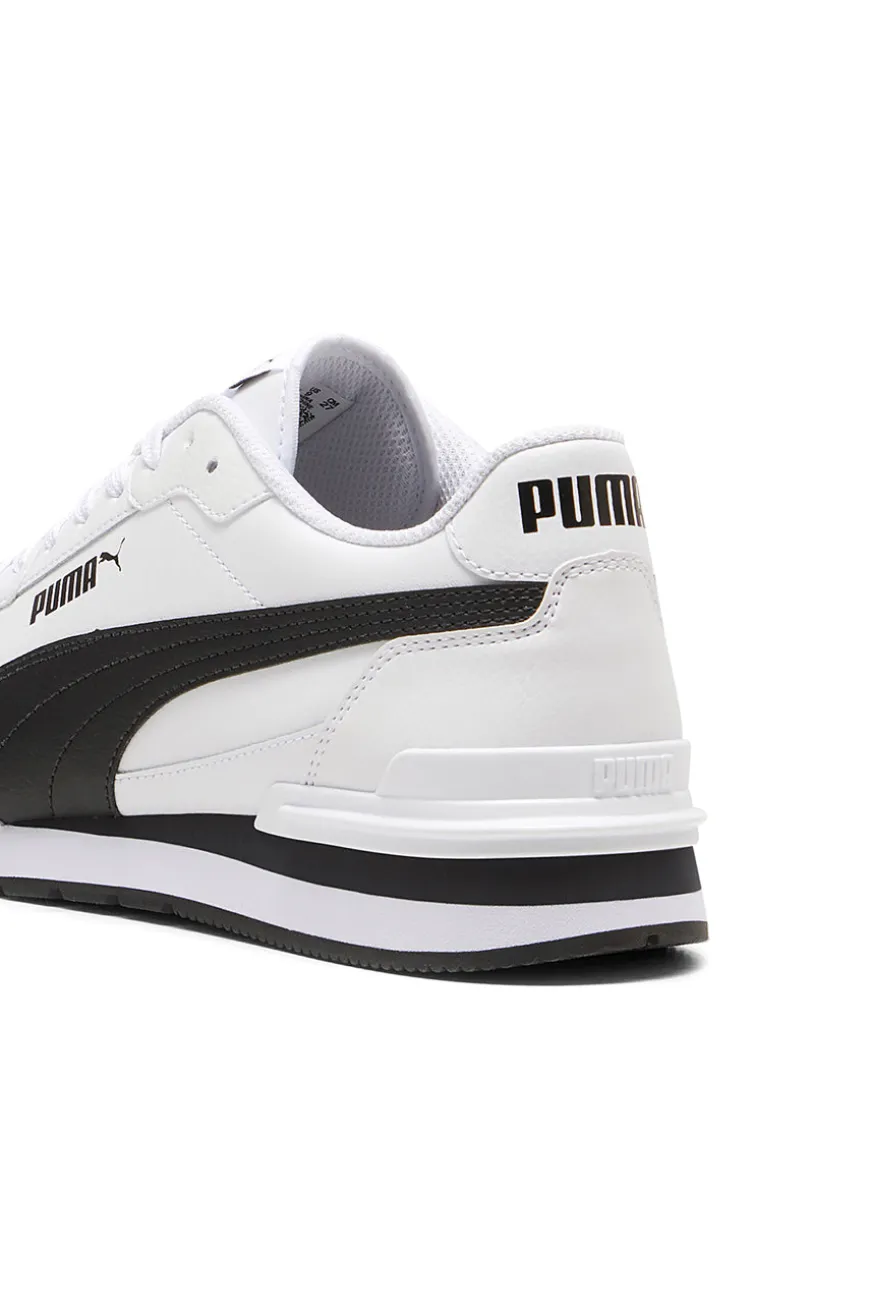 Scarpe sportive bianche in pelle con dettagli neri Puma ST Runner v4 L