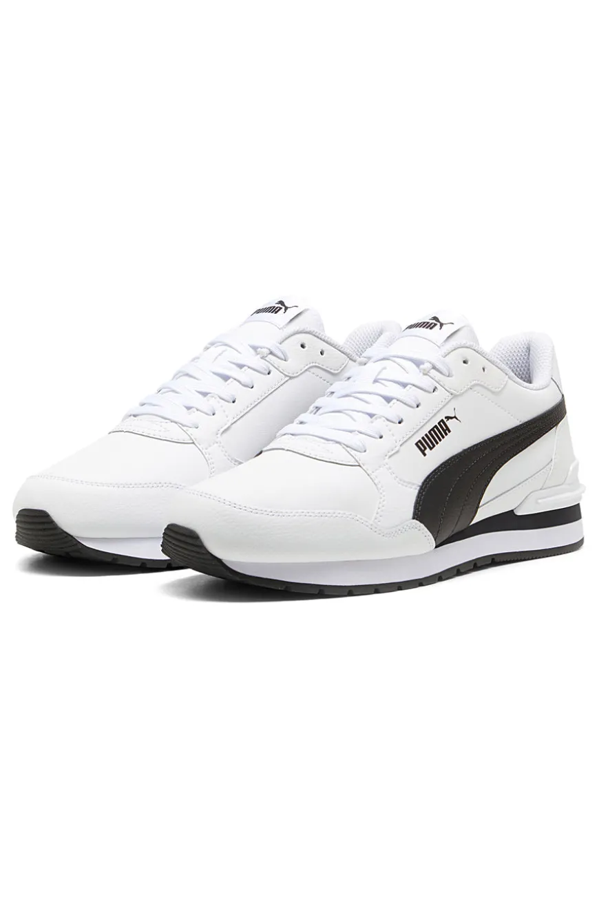Scarpe sportive bianche in pelle con dettagli neri Puma ST Runner v4 L