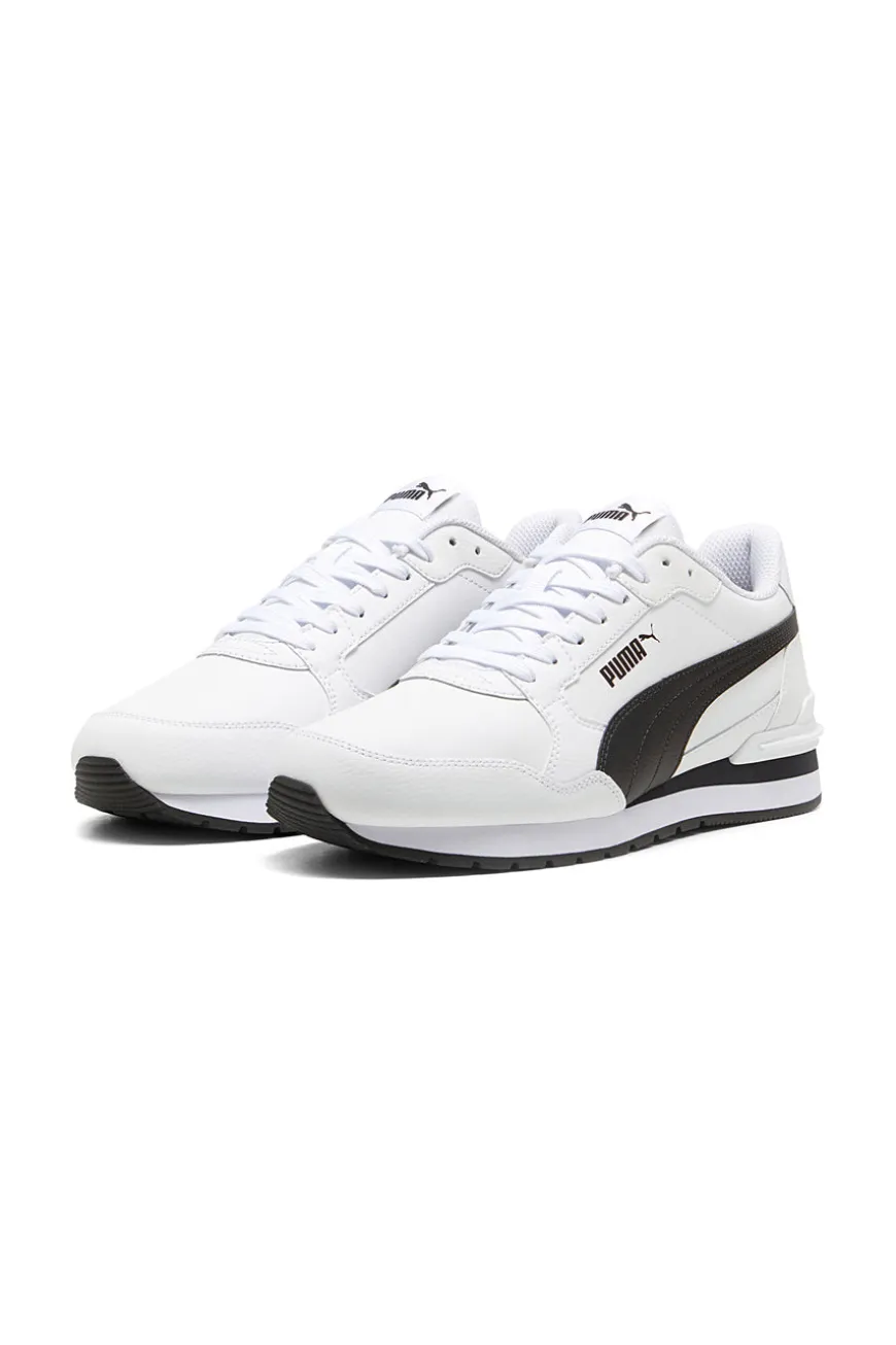 Scarpe sportive bianche in pelle con dettagli neri Puma ST Runner v4 L