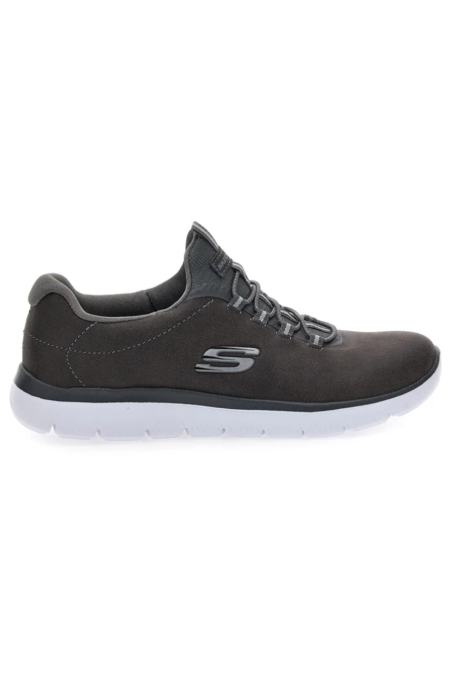 Scarpe sportive grigie slip-on leggere Summits Itz Bazik-SKECHERS Discount