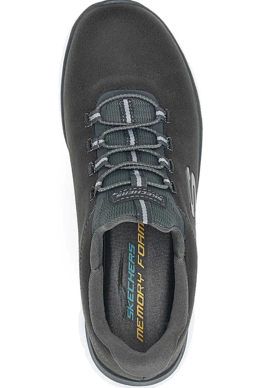 Scarpe sportive grigie slip-on leggere Summits Itz Bazik-SKECHERS Discount