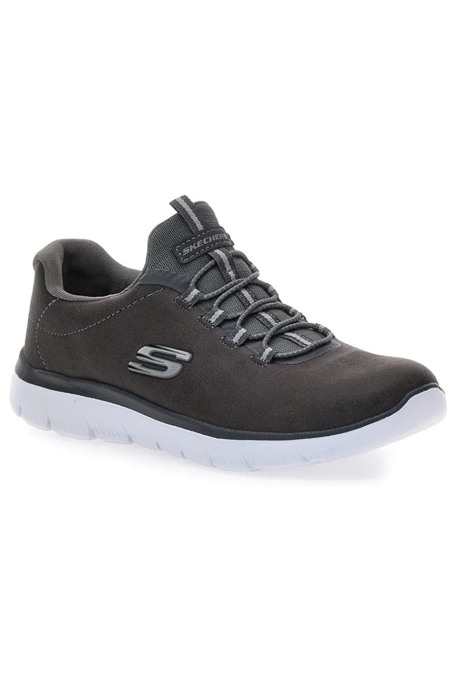 Scarpe sportive grigie slip-on leggere Summits Itz Bazik-SKECHERS Discount