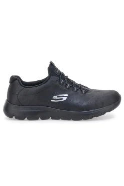 Scarpe sportive nere slip-on leggere Summits Itz Bazik-SKECHERS Online