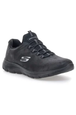 Scarpe sportive nere slip-on leggere Summits Itz Bazik-SKECHERS Online