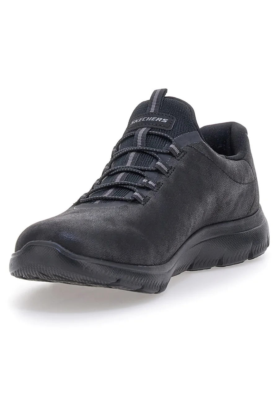 Scarpe sportive nere slip-on leggere Summits Itz Bazik-SKECHERS Online