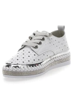 Scarpe Stringate Bianche con Strass Cafè Cost 23011-CAFÈ COST New