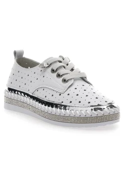 Scarpe Stringate Bianche con Strass Cafè Cost 23011-CAFÈ COST New
