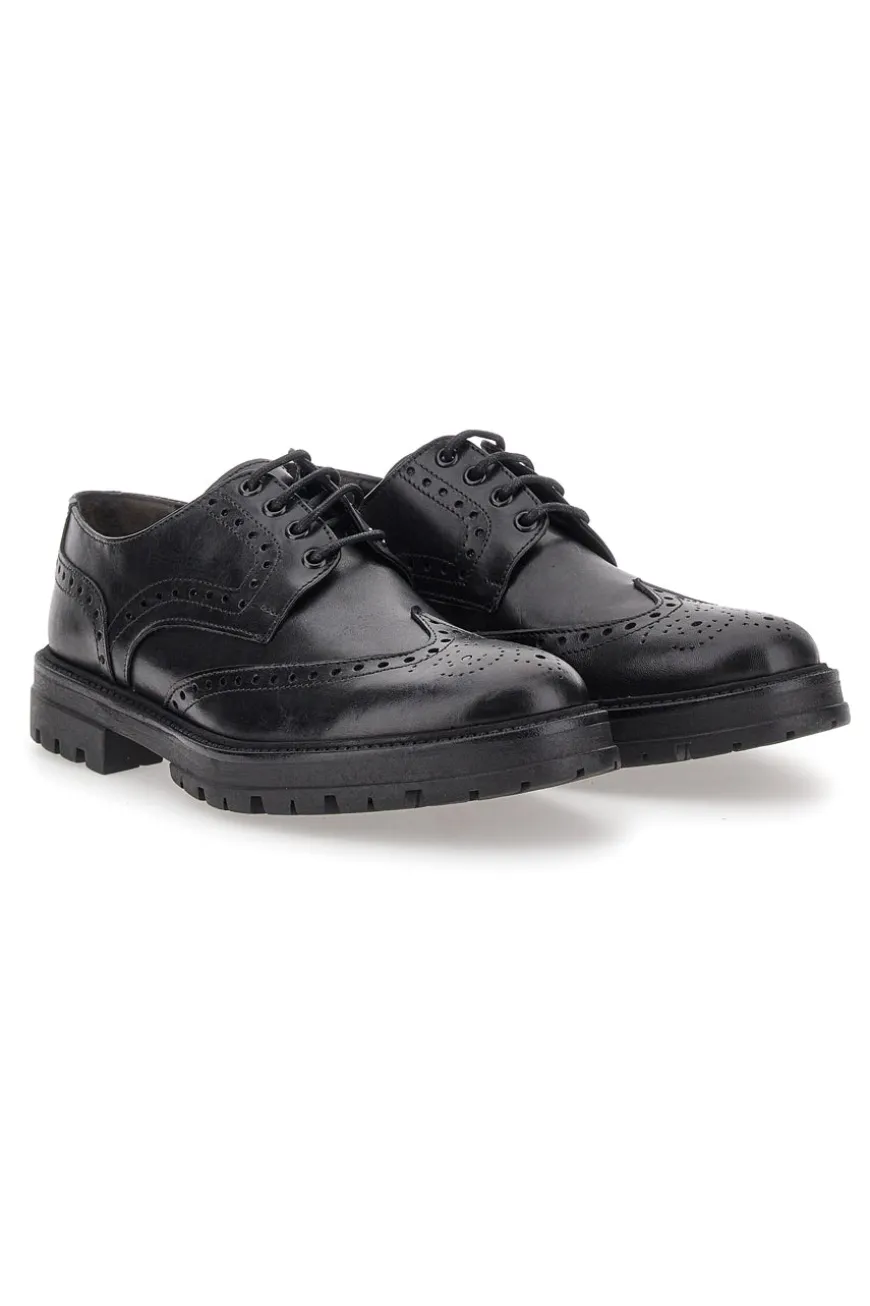Scarpe Stringate Nere Con Decorazione Duilio Pittarello Focus 2240