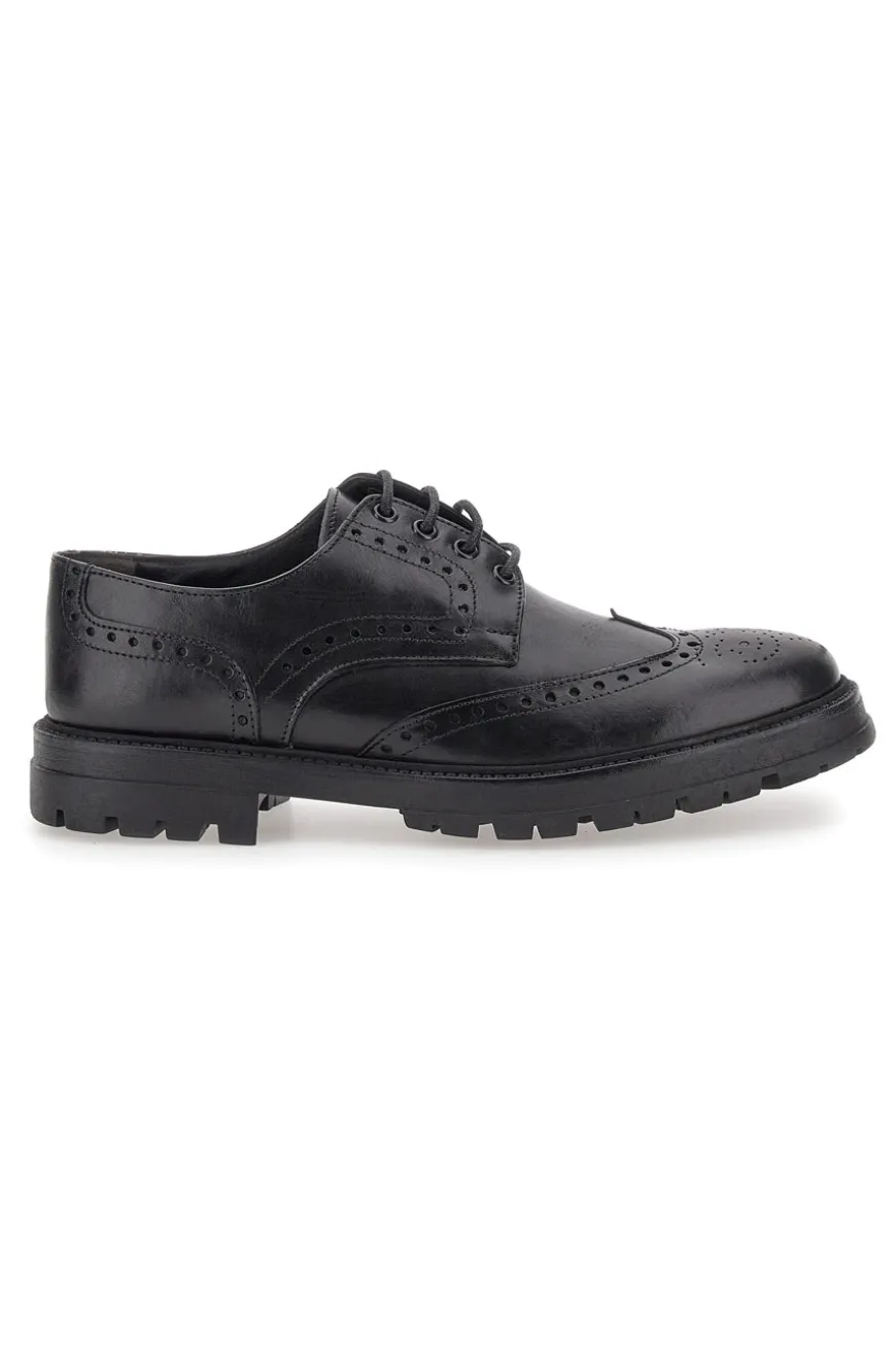 Scarpe Stringate Nere Con Decorazione Duilio Pittarello Focus 2240