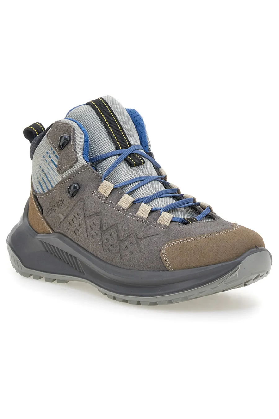 Scarponcini da trekking grigi waterproof con dettagli blu 15503S48T-TRACK DOWN New