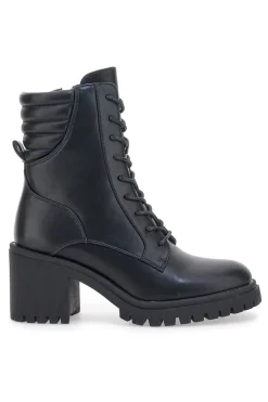 Schwarze Anfibi mit Blockabsatz und seitlichem Reißverschluss CAPSULE 24171-PITTARELLO Discount
