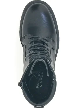 Schwarze Anfibi mit Blockabsatz und seitlichem Reißverschluss CAPSULE 24171-PITTARELLO Discount