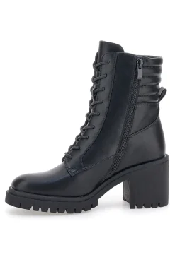 Schwarze Anfibi mit Blockabsatz und seitlichem Reißverschluss CAPSULE 24171-PITTARELLO Discount