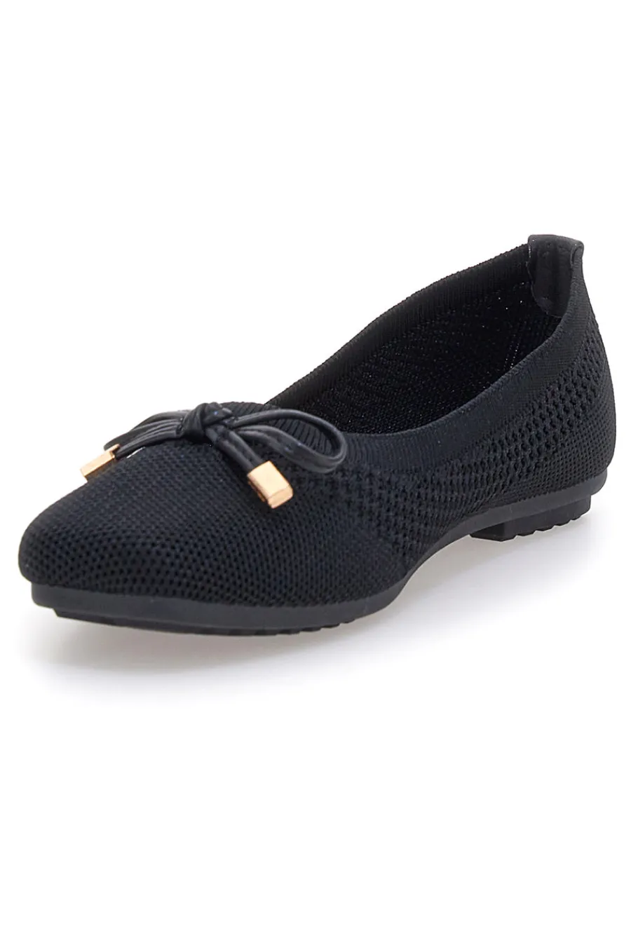 Schwarze Ballerinas aus Stoff mit weicher Innensohle PRE3-THE FIRST Hot