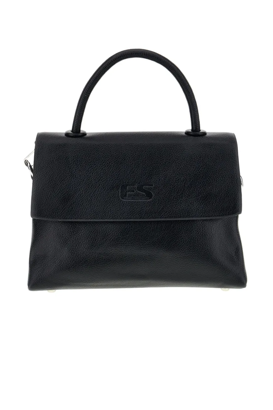 Schwarze Handtasche mit Schulterriemen Emma spagnesi PU8901