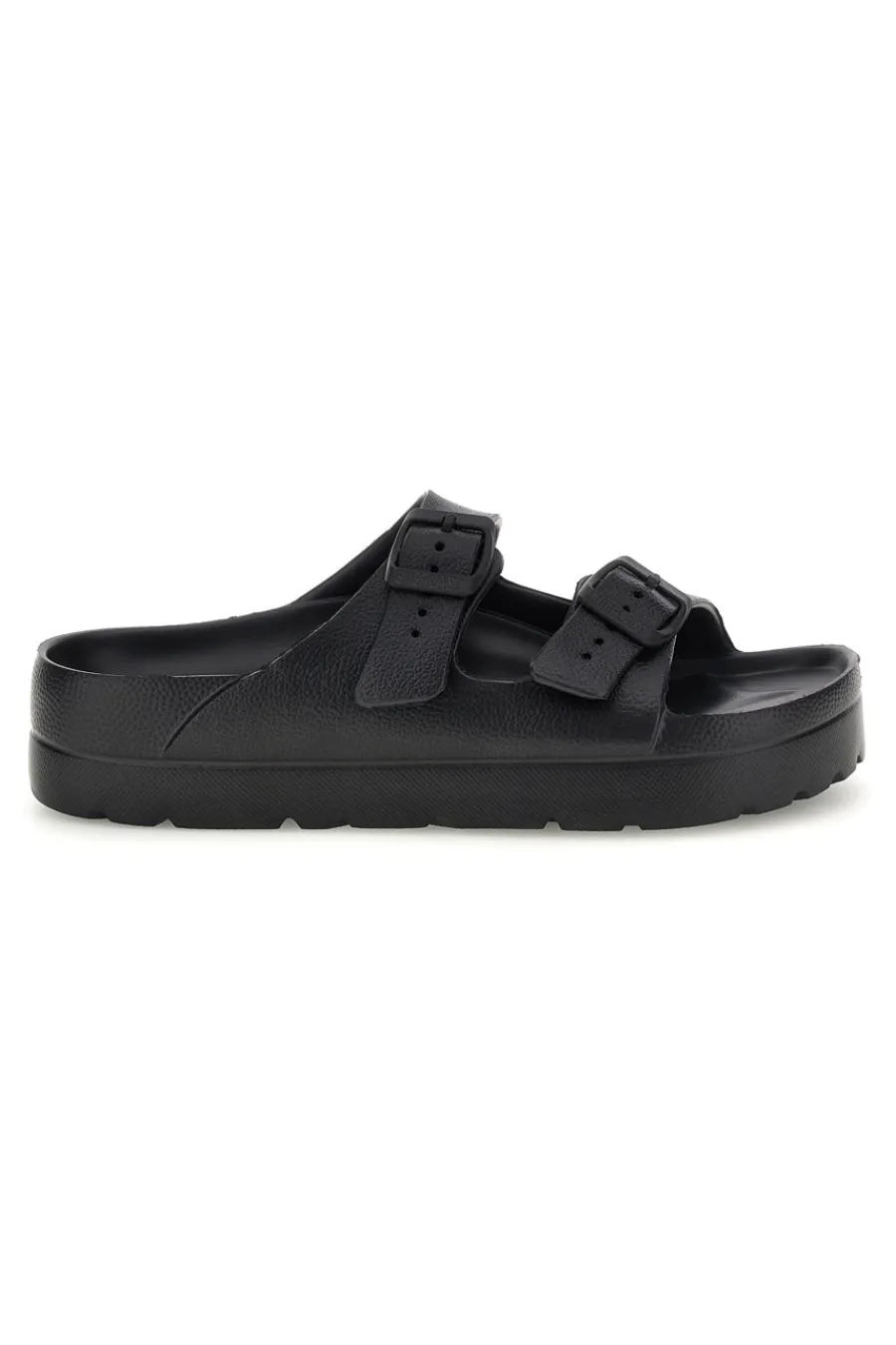 Schwarze Hausschuhe mit doppelter Schnalle EV125WS-EVERLAST Outlet