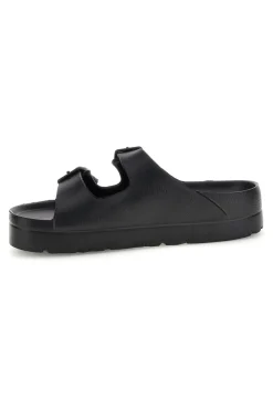 Schwarze Hausschuhe mit doppelter Schnalle EV125WS-EVERLAST Outlet