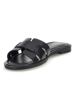 Schwarze Hausschuhe mit geflochtenen Riemen Pittarello Sonne TIMA641-PITTARELLO SUN New