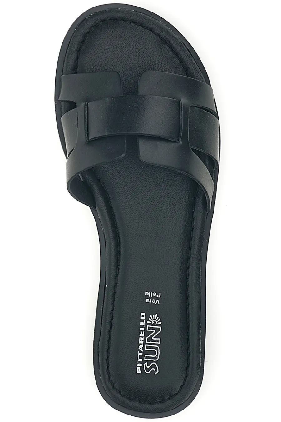 Schwarze Hausschuhe mit geflochtenen Riemen Pittarello Sonne TIMA641-PITTARELLO SUN New