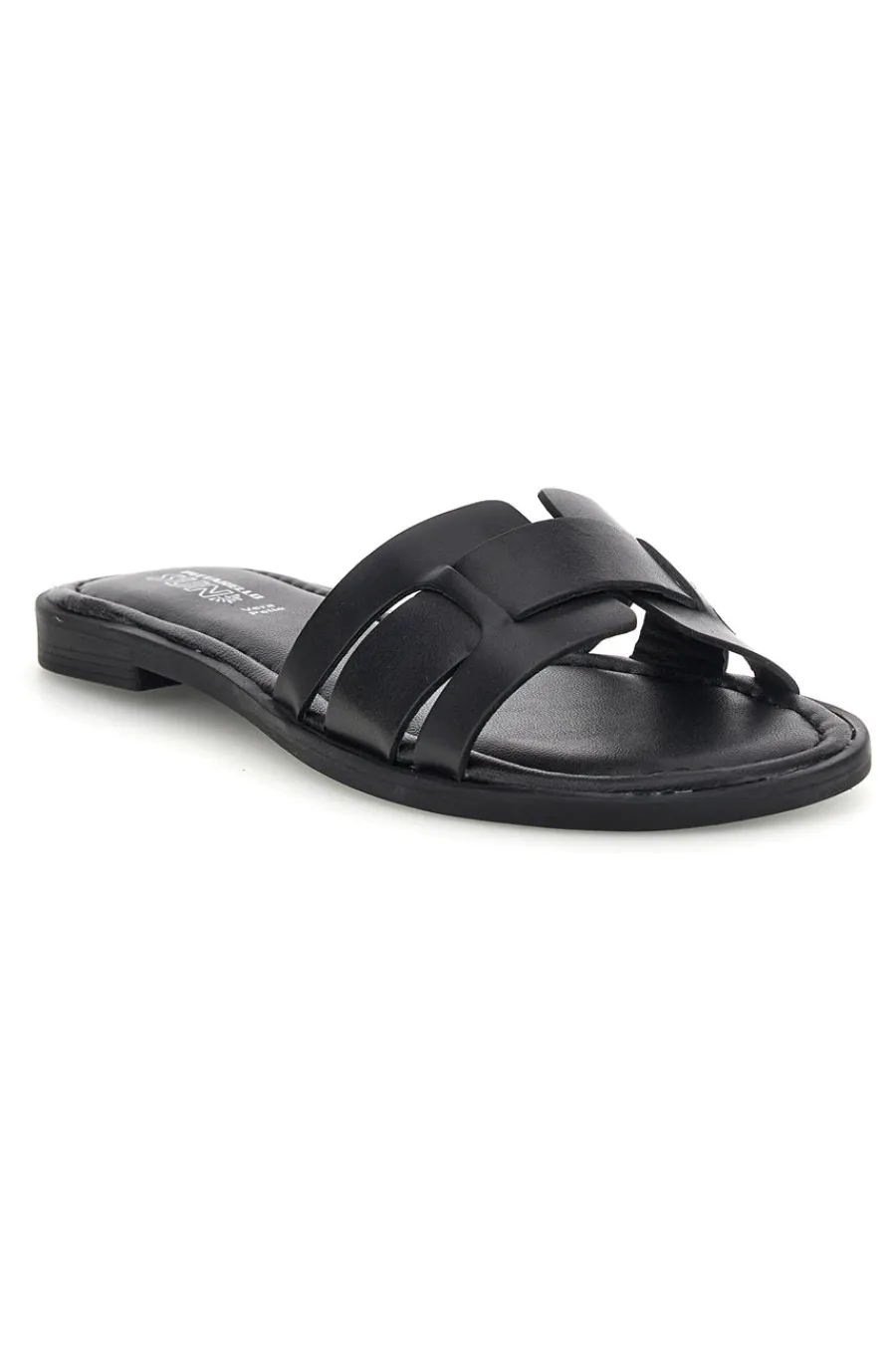 Schwarze Hausschuhe mit geflochtenen Riemen Pittarello Sonne TIMA641-PITTARELLO SUN New