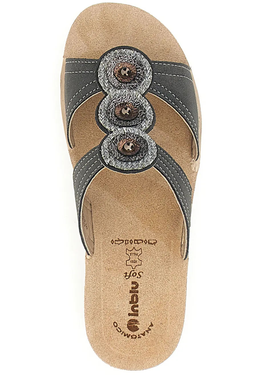 e Hausschuhe mit Keilabsatz und verchromten Details 60 GL-INBLU Outlet