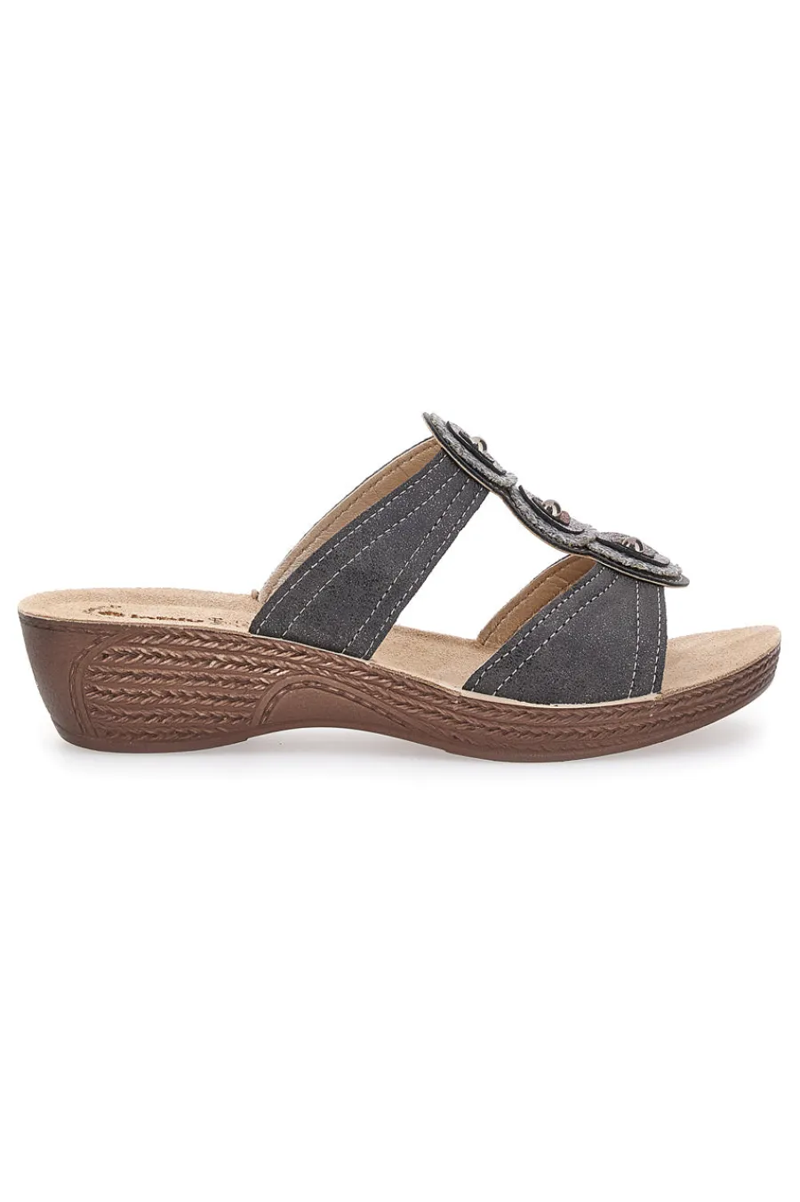 e Hausschuhe mit Keilabsatz und verchromten Details 60 GL-INBLU Outlet