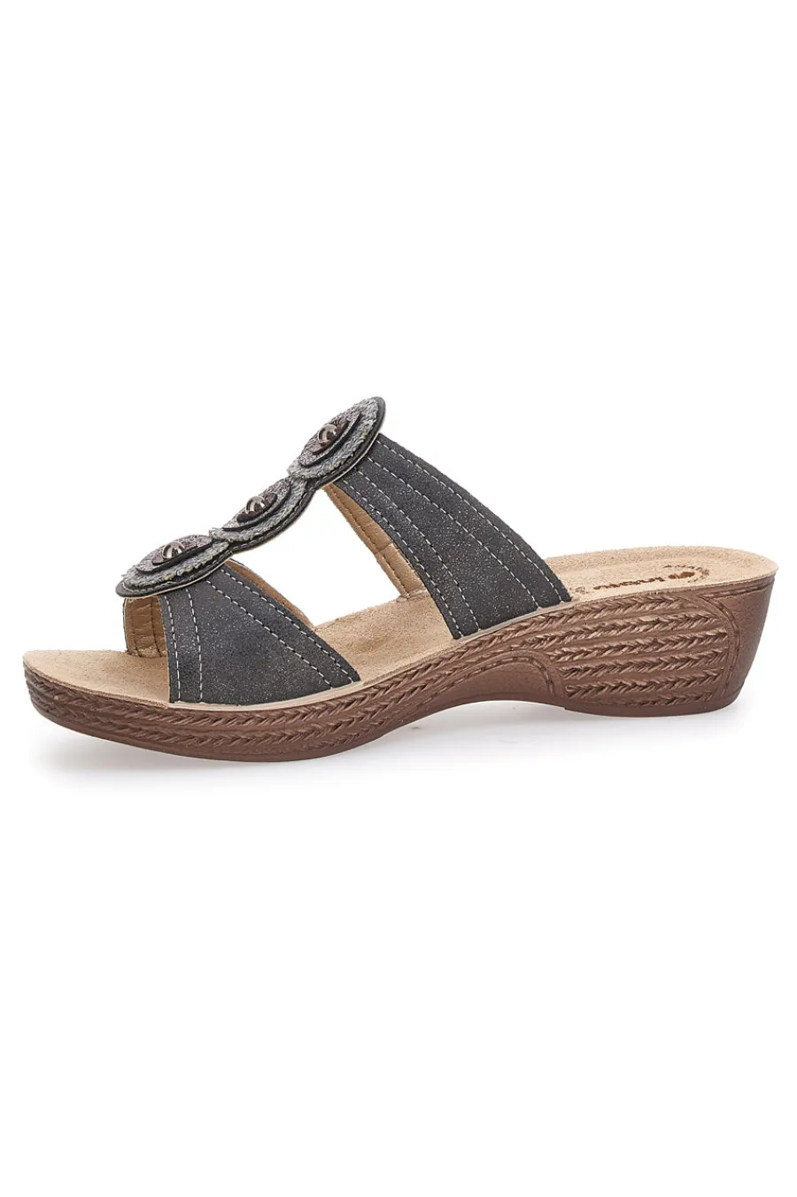 e Hausschuhe mit Keilabsatz und verchromten Details 60 GL-INBLU Outlet