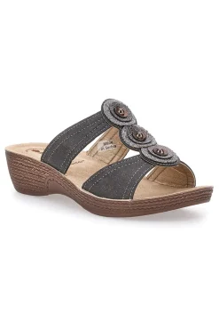 e Hausschuhe mit Keilabsatz und verchromten Details 60 GL-INBLU Outlet