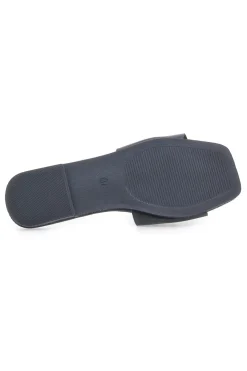 Schwarze Hausschuhe mit Maxi-Quadratkette PRE5413P-MON DIEU