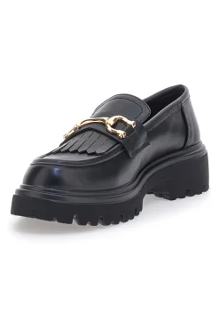 Schwarze Loafers mit Fransen 24179007-PITTARELLO CAPSULE New