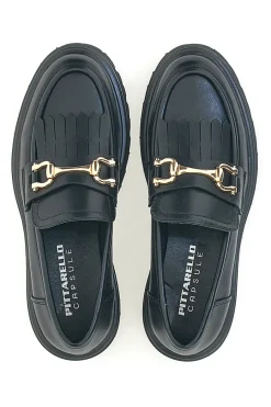 Schwarze Loafers mit Fransen 24179007-PITTARELLO CAPSULE New