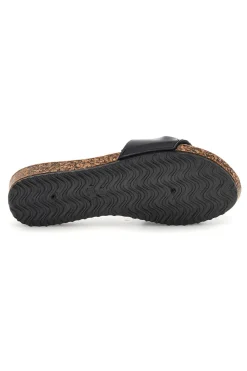 Schwarze Pantoffeln mit geknotetem Riemen 18107-FUN BEACH Best