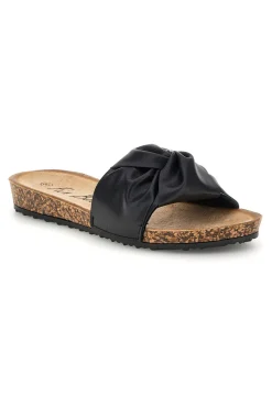 Schwarze Pantoffeln mit geknotetem Riemen 18107-FUN BEACH Best