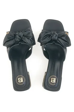 Schwarze Pantoletten mit Absatz 8510-LAURA BIAGIOTTI Outlet