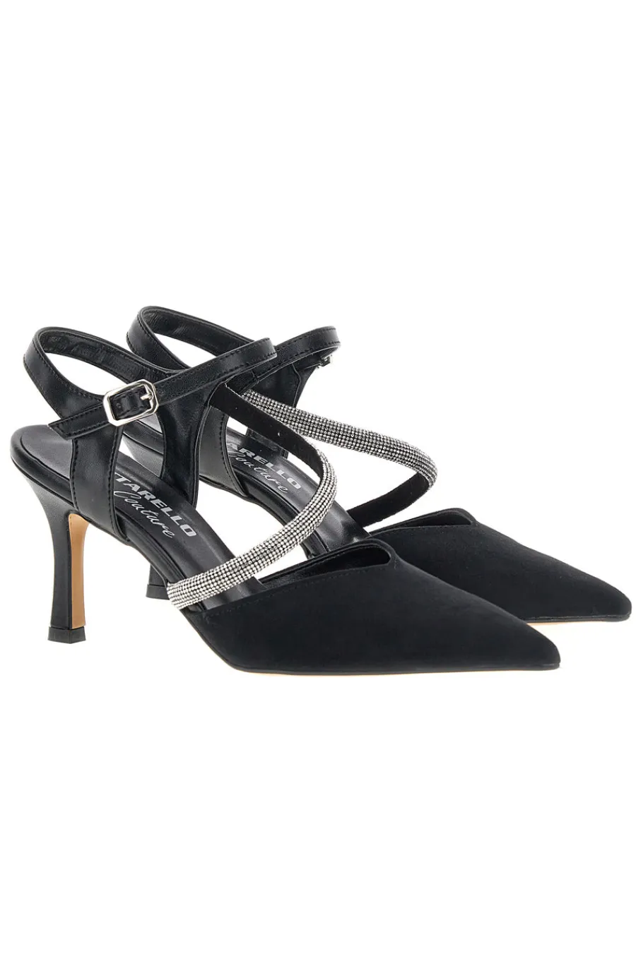 Schwarze Pumps mit Riemchen 65302-PITTARELLO COUTURE Best