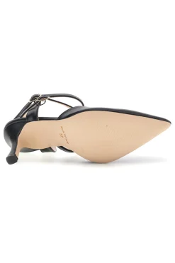 Schwarze Pumps mit Riemen 3811S-PITTARELLO COUTURE New