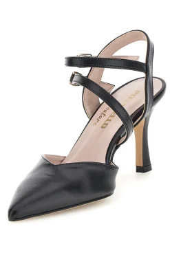 Schwarze Pumps mit Riemen 3811S-PITTARELLO COUTURE New