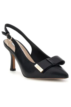Schwarze Pumps mit Riemen und Metallic-Detail Ferre F030-FERRE' Clearance