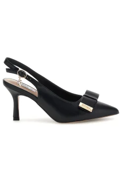 Schwarze Pumps mit Riemen und Metallic-Detail Ferre F030-FERRE' Clearance