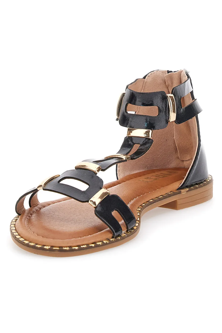 e Sandalen mit flacher Sohle 19467-THE FIRST Hot