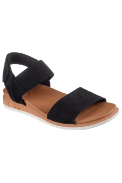 Schwarze Sandalen mit Klettverschluss und perforiertem Band Desert kiss low-SKECHERS Hot