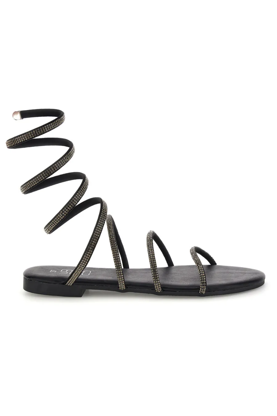 Schwarze Sandalen mit Strasssteinen PRE9300-MON DIEU New