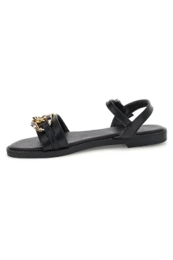 Schwarze Sandalen mit Zierkette PRE5384-MON DIEU Discount