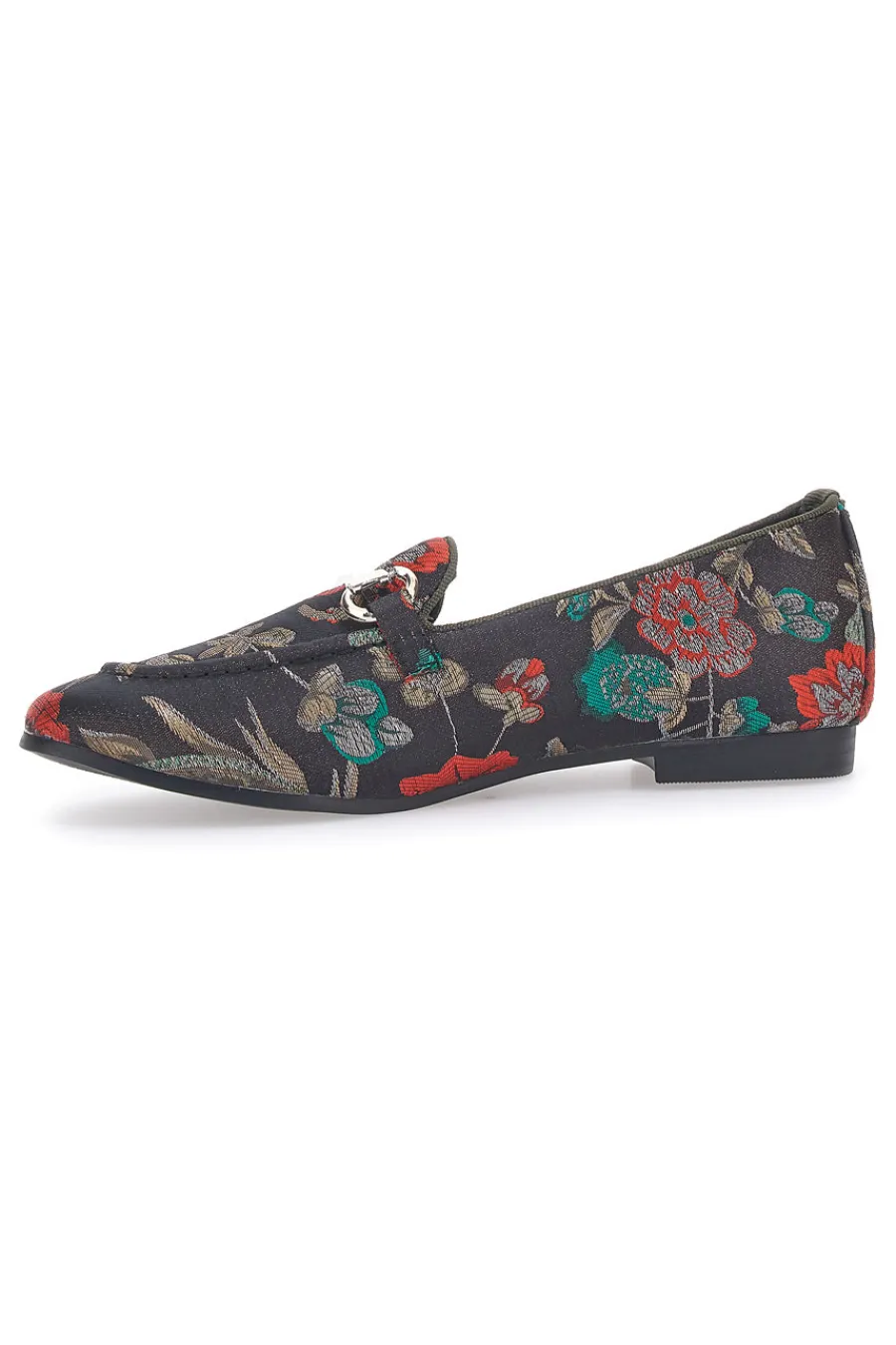 Schwarze Slipper mit Blumen 23546-LE HAVRE PARIS Best