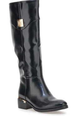 e Stiefel aus glänzendem Material mit goldenen Details 8782M-LAURA BIAGIOTTI New