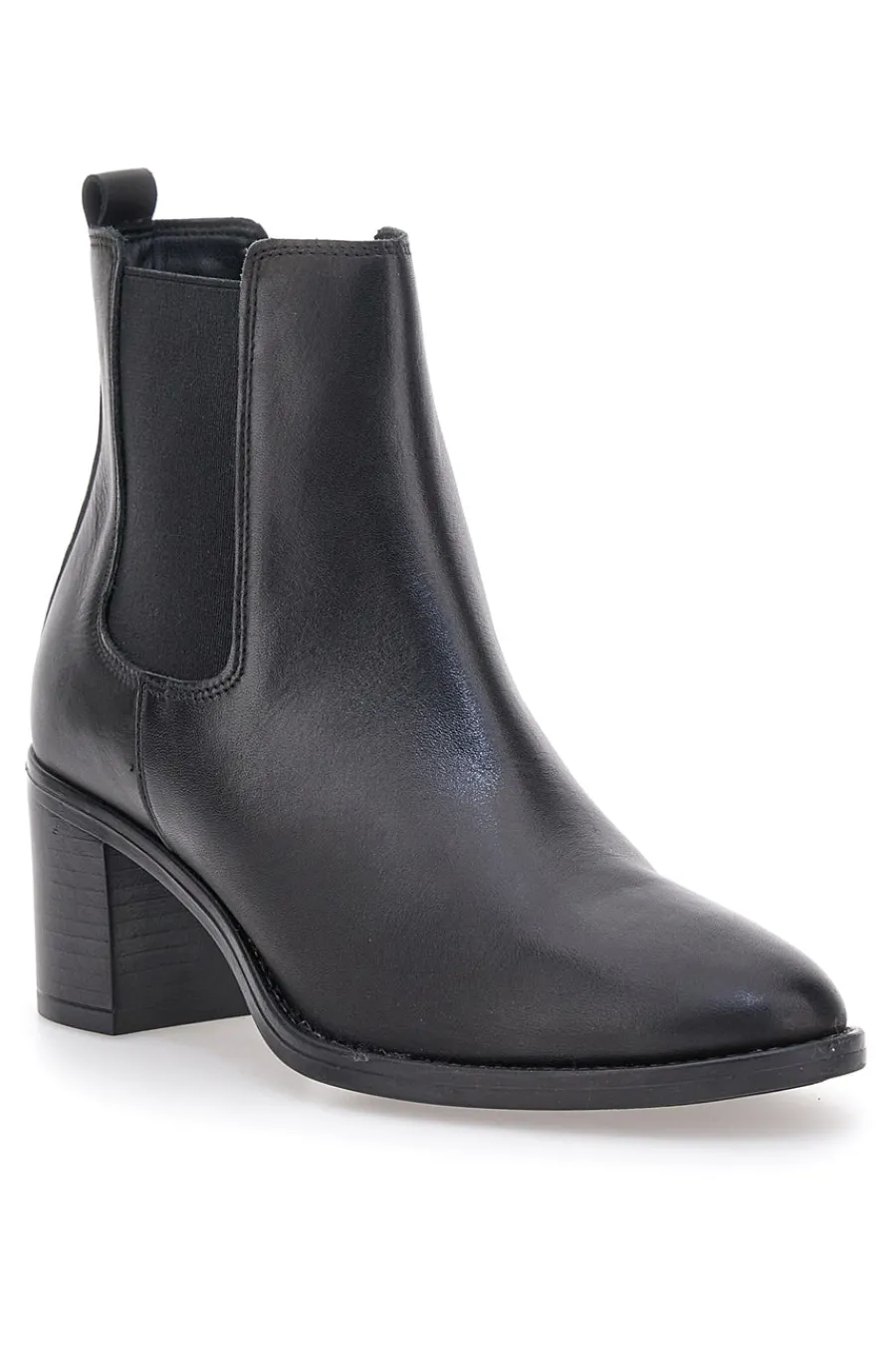 e Stiefeletten aus echtem Leder mit breitem Absatz und elastischen Einsätzen Pittarello Klasse 873240-PITTARELLO CLASS Discount