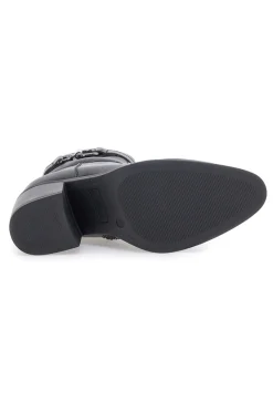 Schwarze Stiefeletten mit Absatz und Gürtel-Detail BT24186003-PITTARELLO CAPSULE Hot